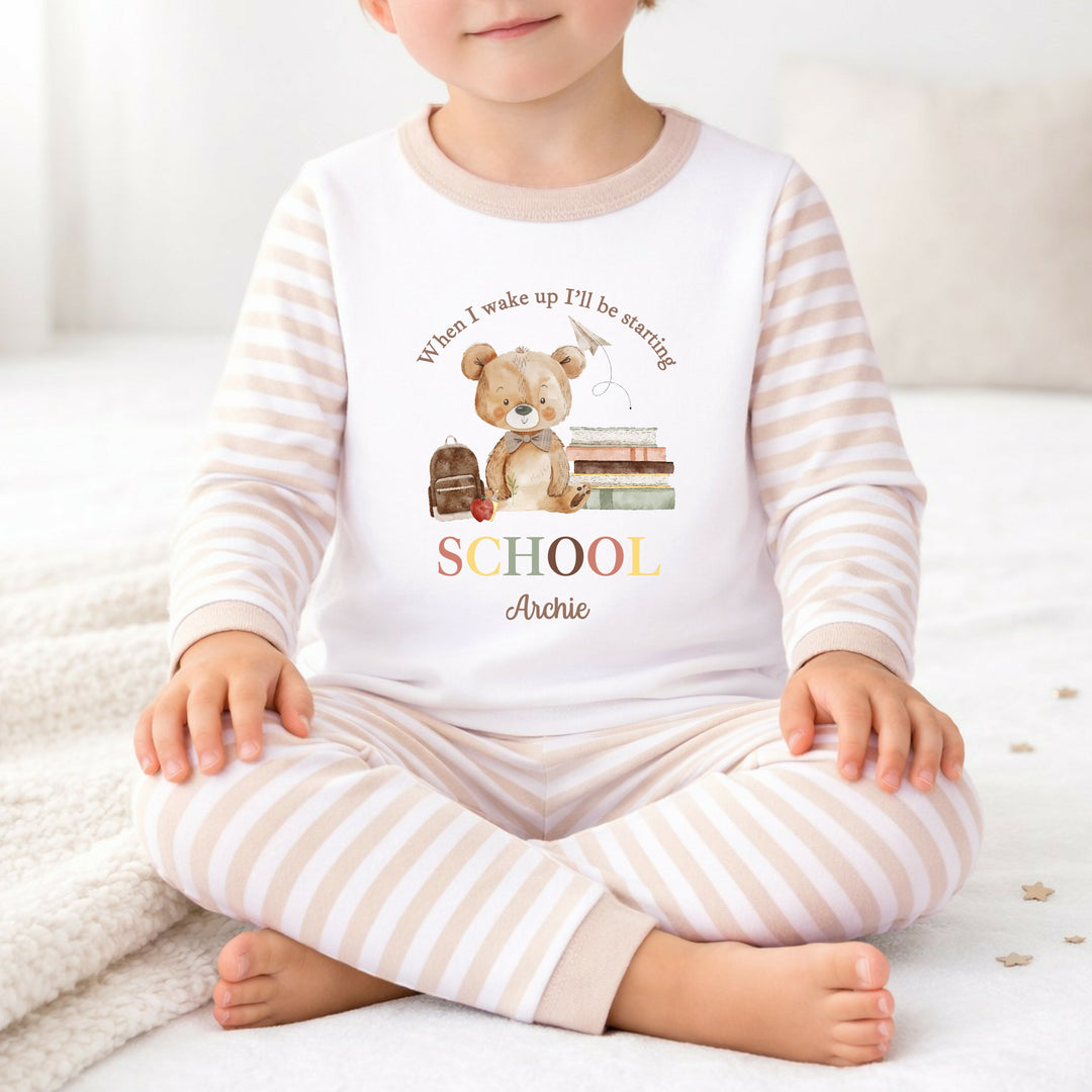 Personalised Bear First Day Of School Pyjamas
