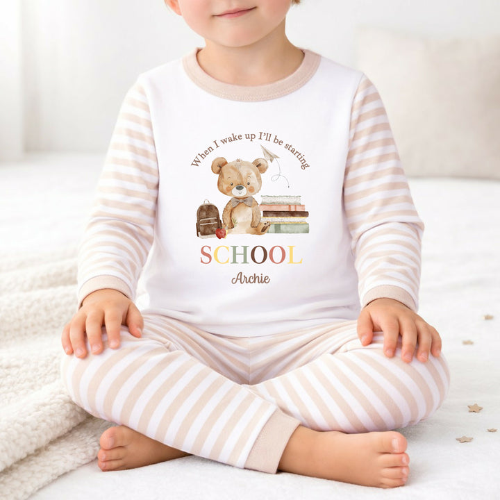Personalised Bear First Day Of School Pyjamas