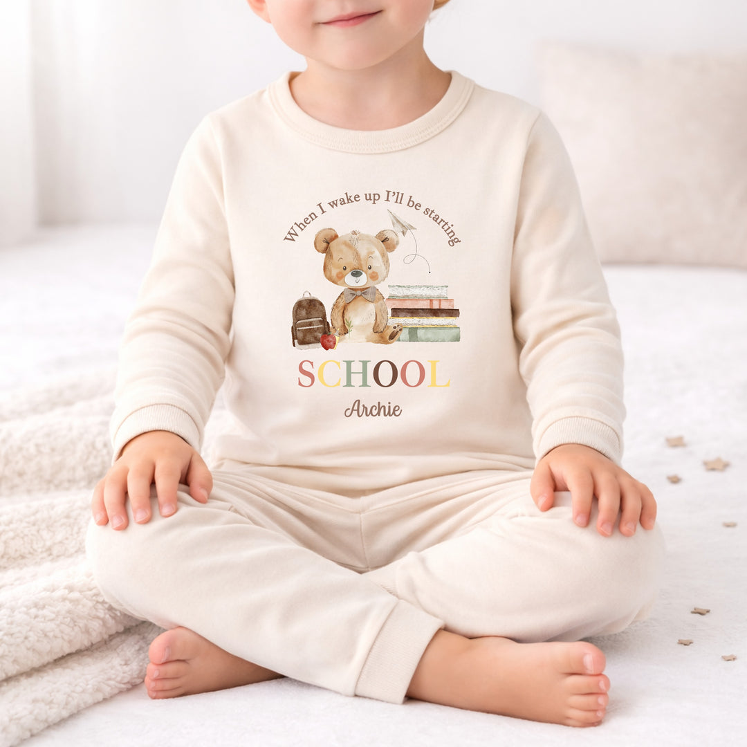 Personalised Bear First Day Of School Pyjamas