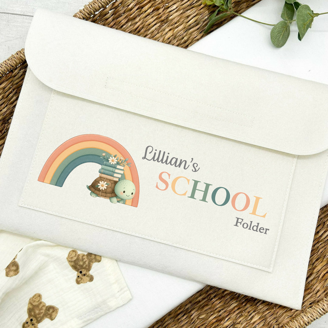 Personalised Turtle School Art Work Folder