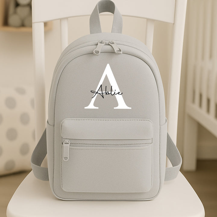 Personalised Script Initial Toddler Backpack