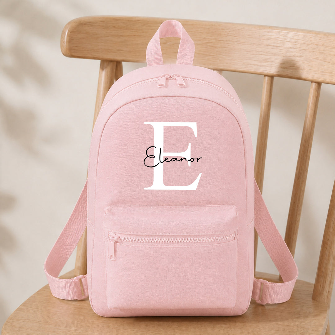 Personalised Script Initial Toddler Backpack