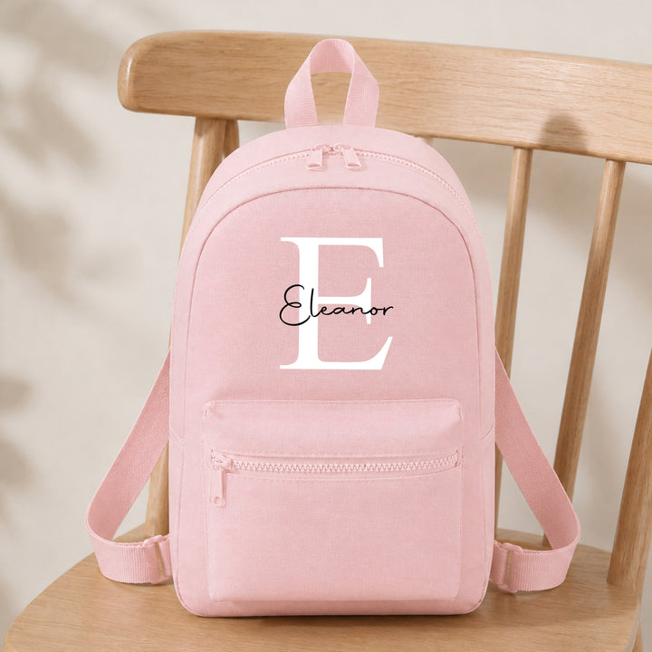 Personalised Script Initial Toddler Backpack