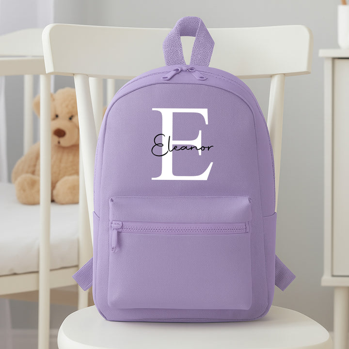 Personalised Script Initial Toddler Backpack