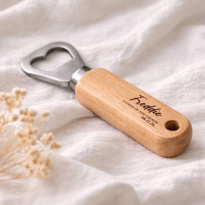 Personalised Engraved Father Of The Groom Bottle Opener