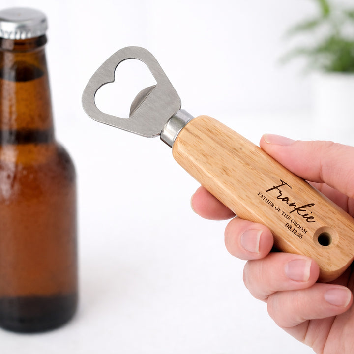 Personalised Engraved Father Of The Groom Bottle Opener