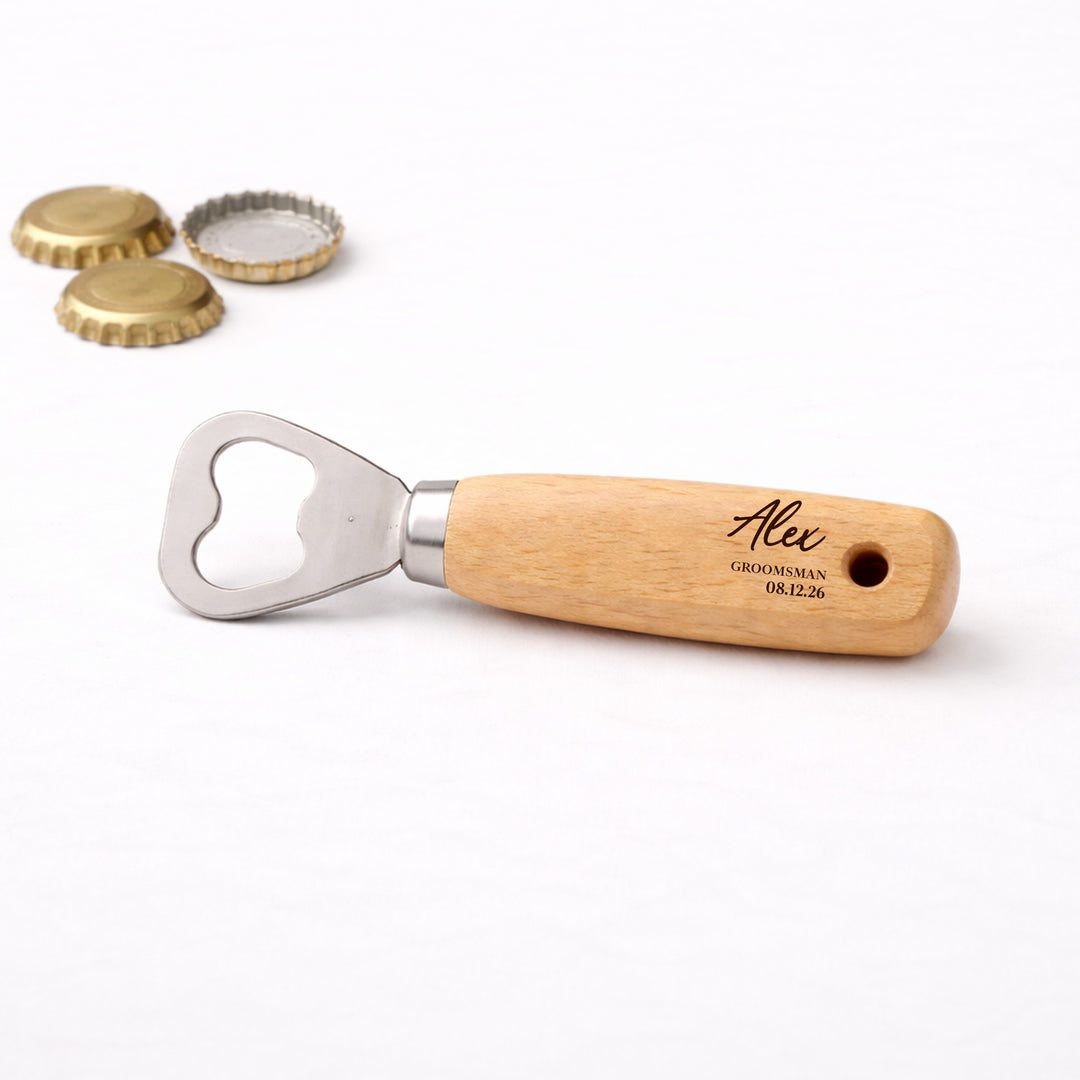 Personalised Engraved Father Of The Groom Bottle Opener