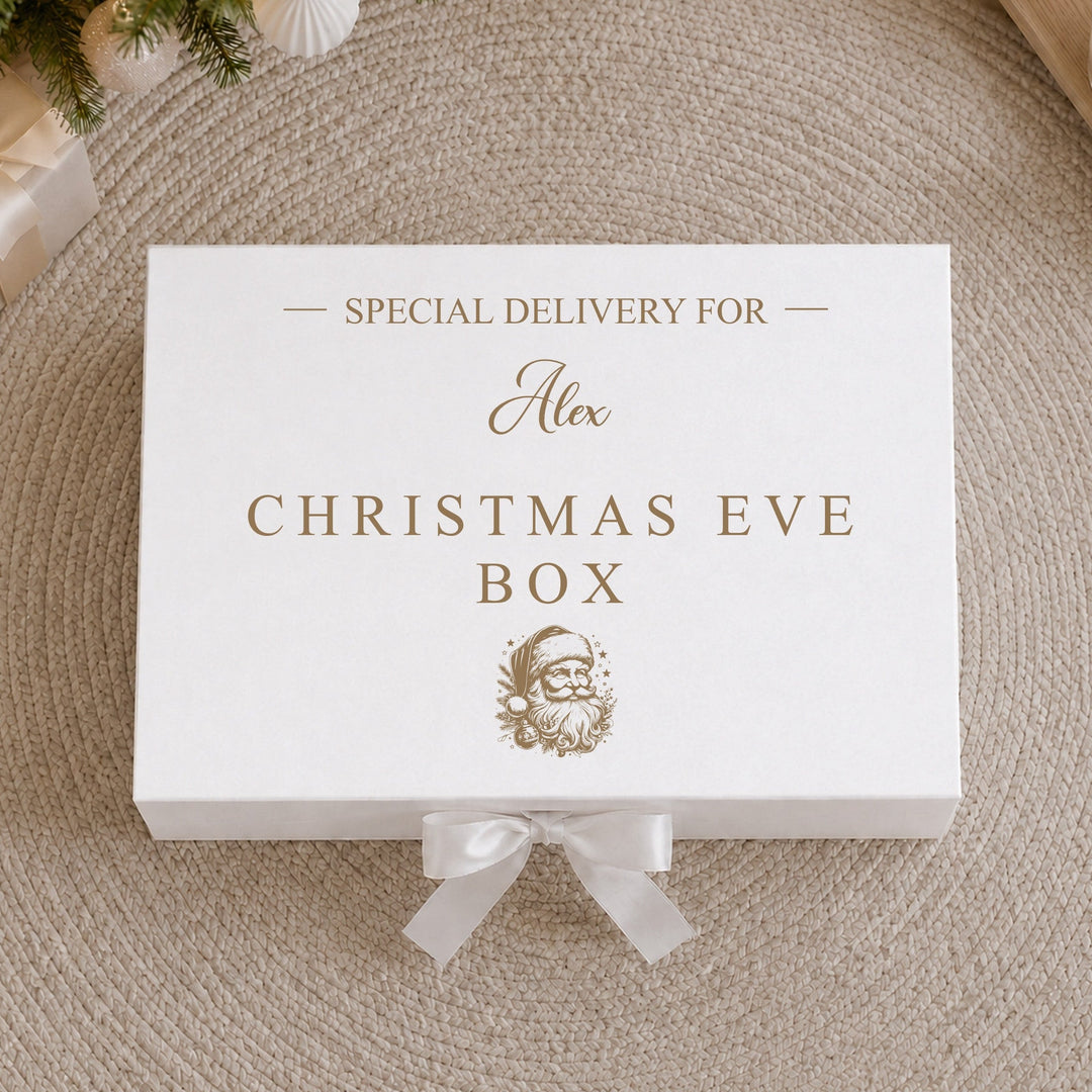Personalised Gold Santa Special Delivery Christmas Eve Box
