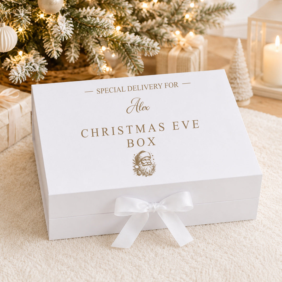 Personalised Gold Santa Special Delivery Christmas Eve Box