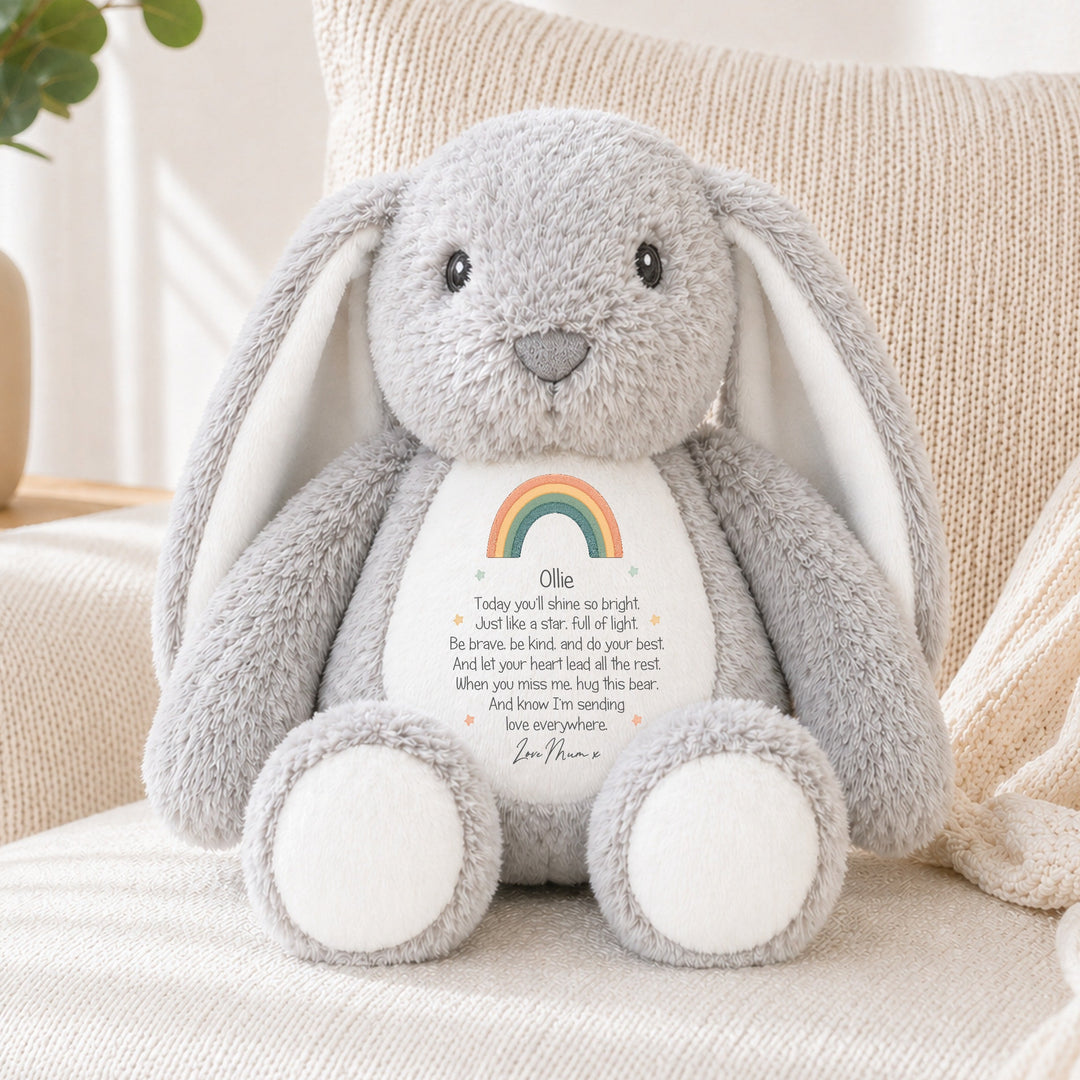 Personalised Shine Bright Rainbow Soft Toy