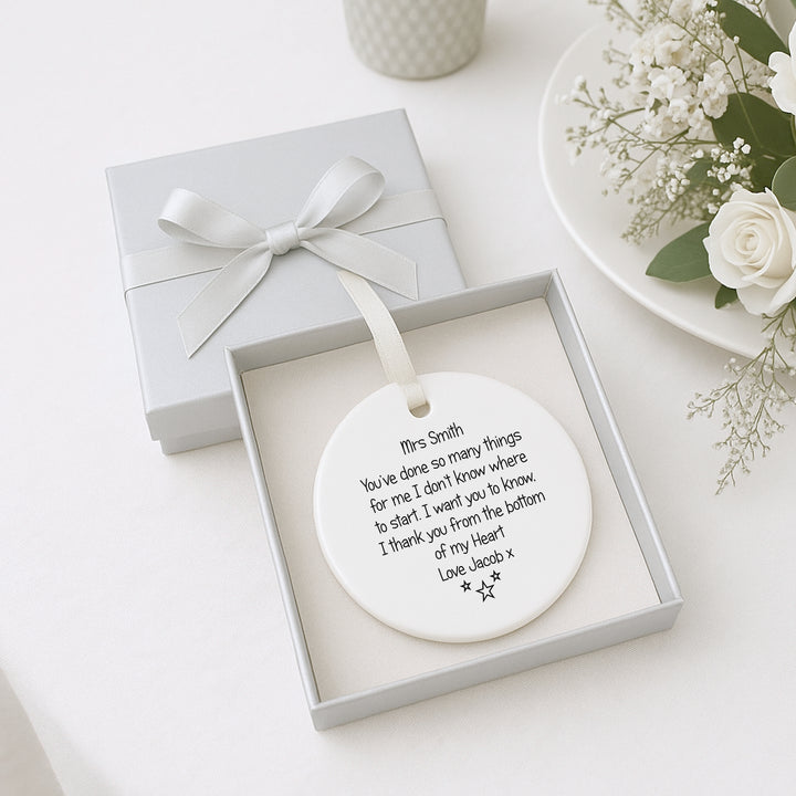 Personalised Ornament Star Poem Teacher Gif