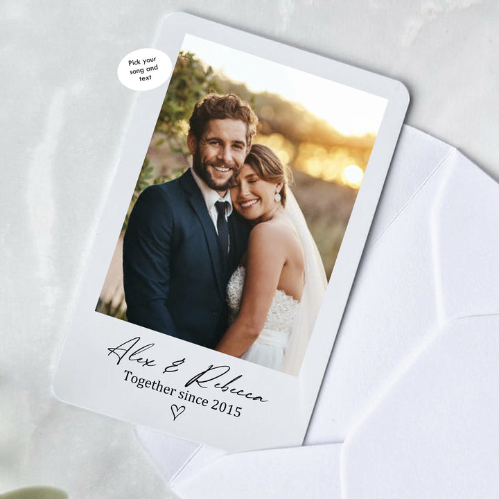 Personalised Couple Photo Together Since Card