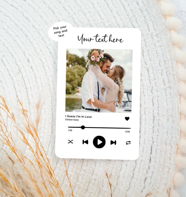 Personalised Couples Photo Our Song Wallet Card