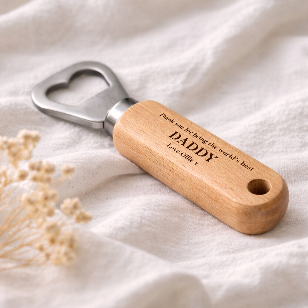 Personalised Thank You Daddy Engraved Bottle Opener