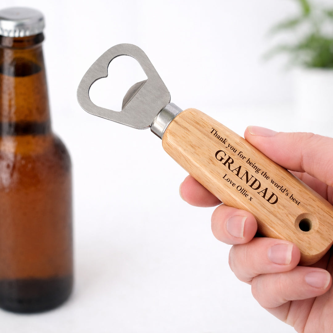 Personalised Thank You Daddy Engraved Bottle Opener