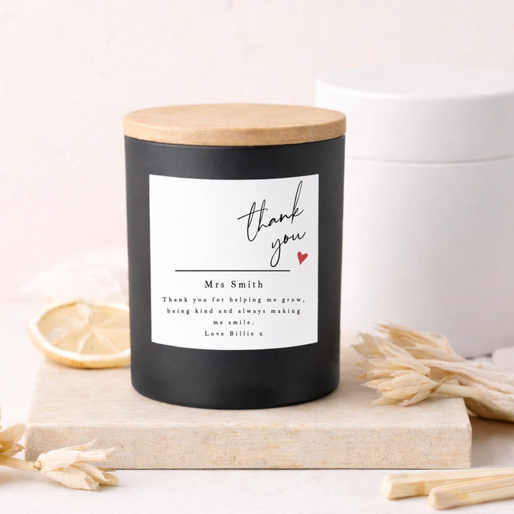 Personalised Thank You Teacher Candle &amp; Box