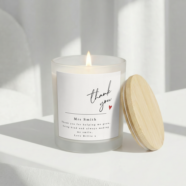 Personalised Thank You Teacher Candle &amp; Box