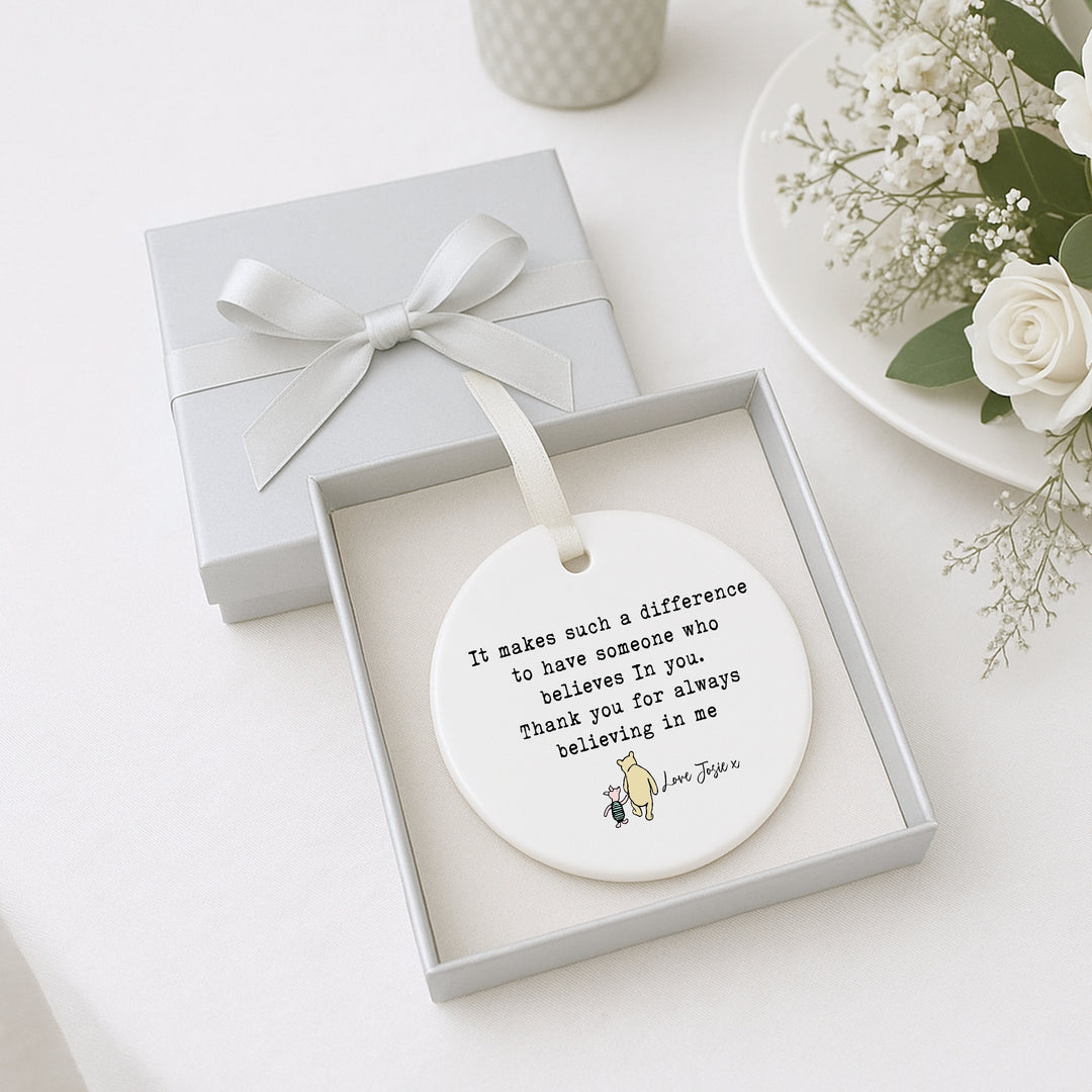 Personalised Pooh Bear Poem Ornament Teacher Gift