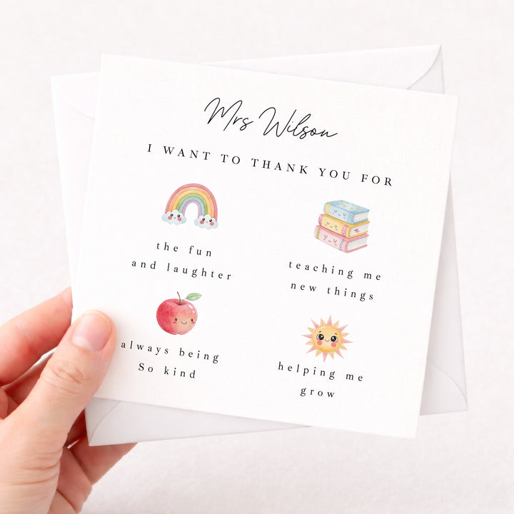 Personalised Thank You For Everything Teacher Card