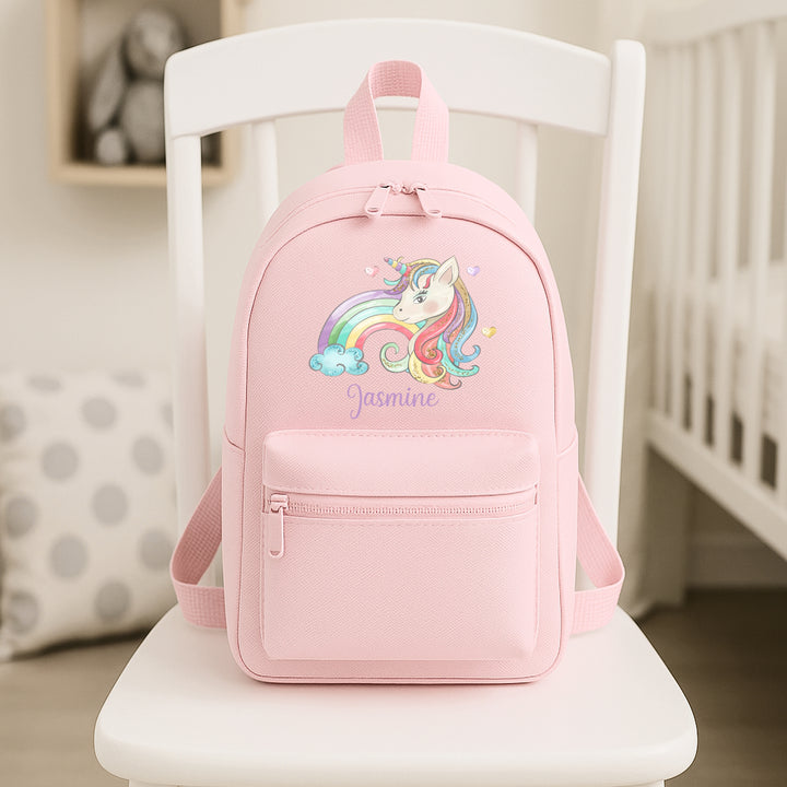 Personalised Rainbow Unicorn Toddler Backpack