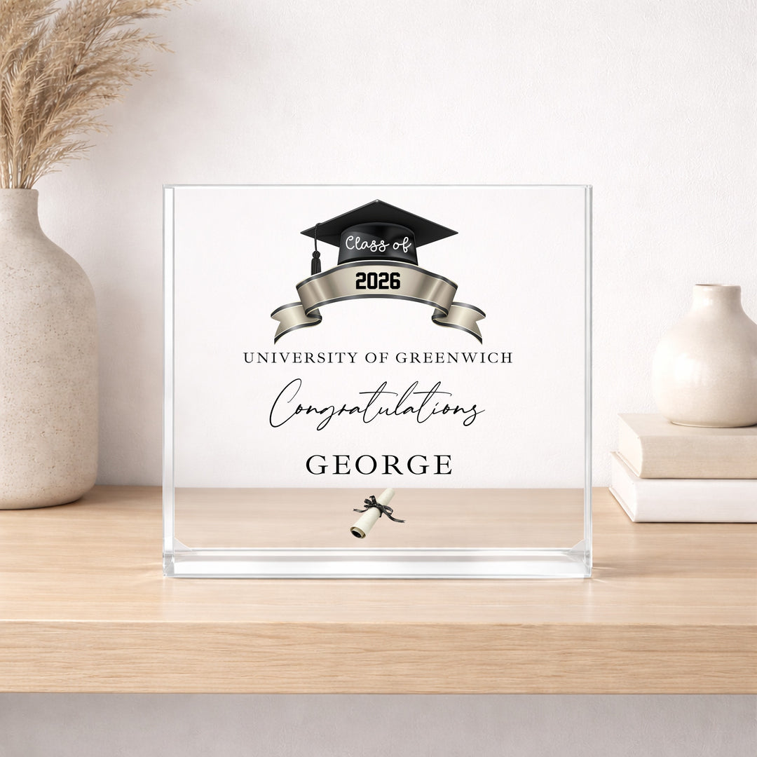 Personalised Congratulations Graduation Acrylic Block