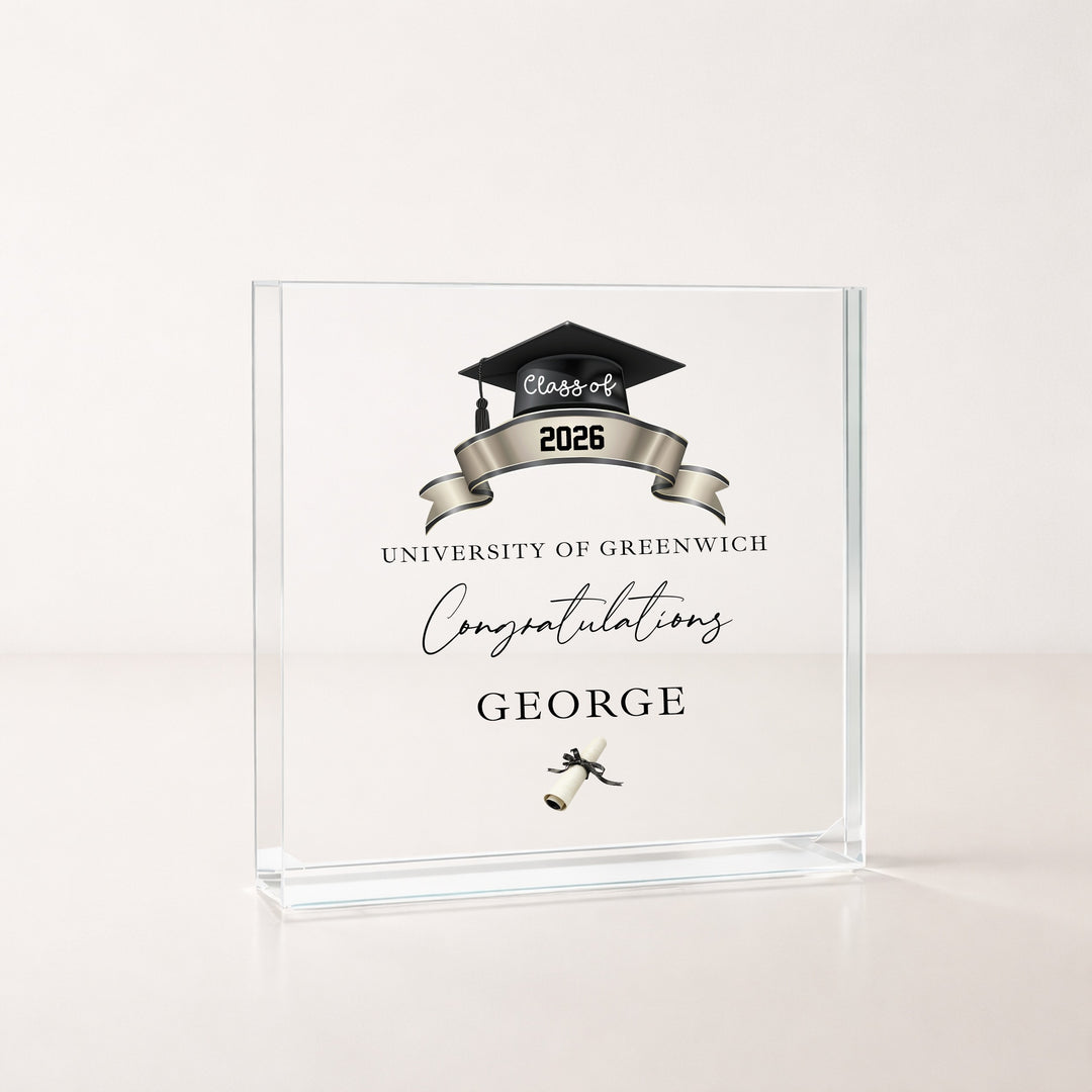 Personalised Congratulations Graduation Acrylic Block