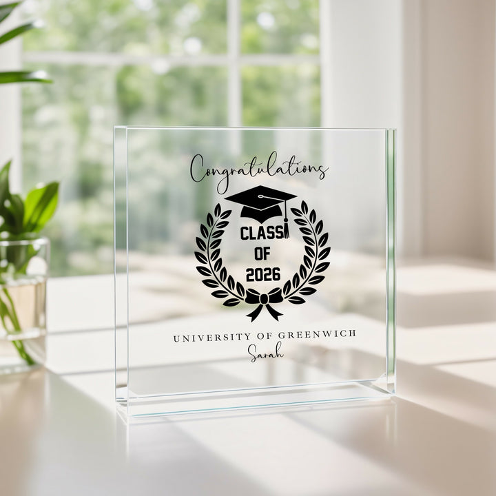 Personalised University Graduation Acrylic Block