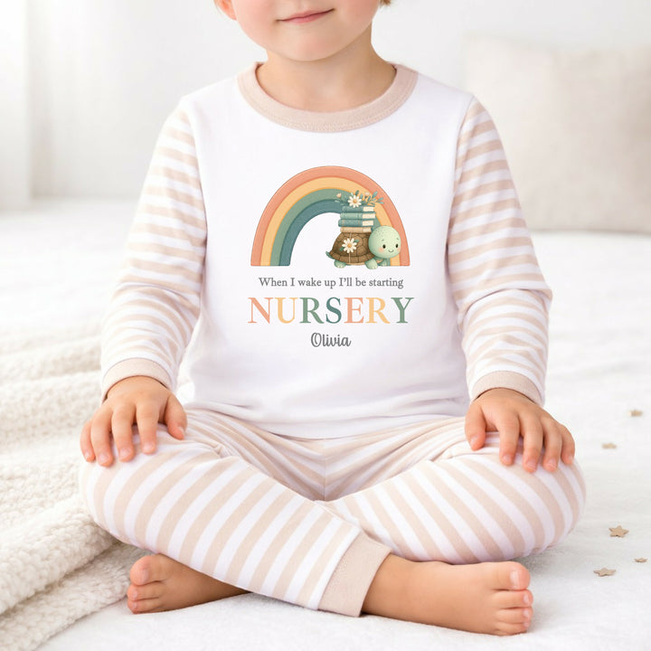 Personalised Turtle Rainbow First Day Of School Pyjamas