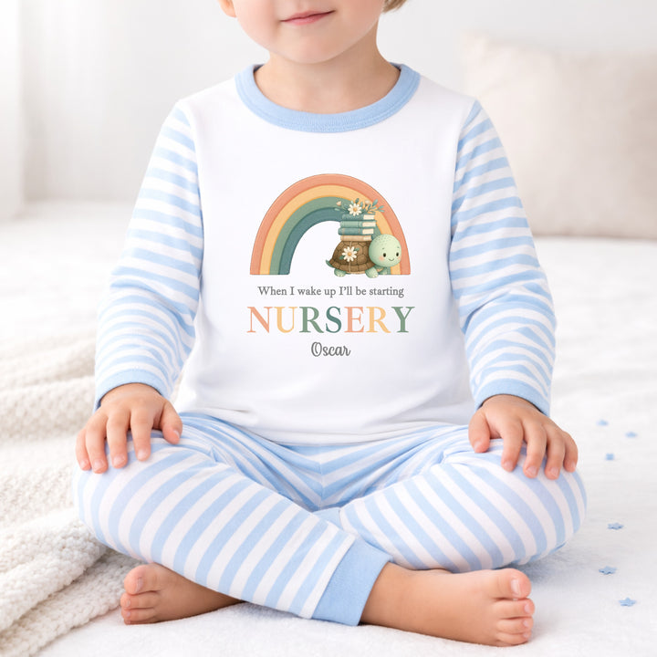 Personalised Turtle Rainbow First Day Of School Pyjamas