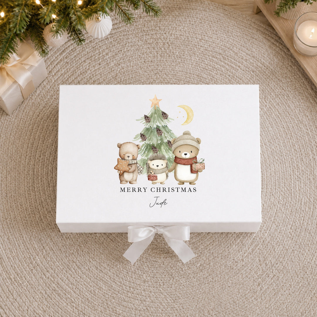 Personalised Woodland Animals Merry Christmas Eve Box