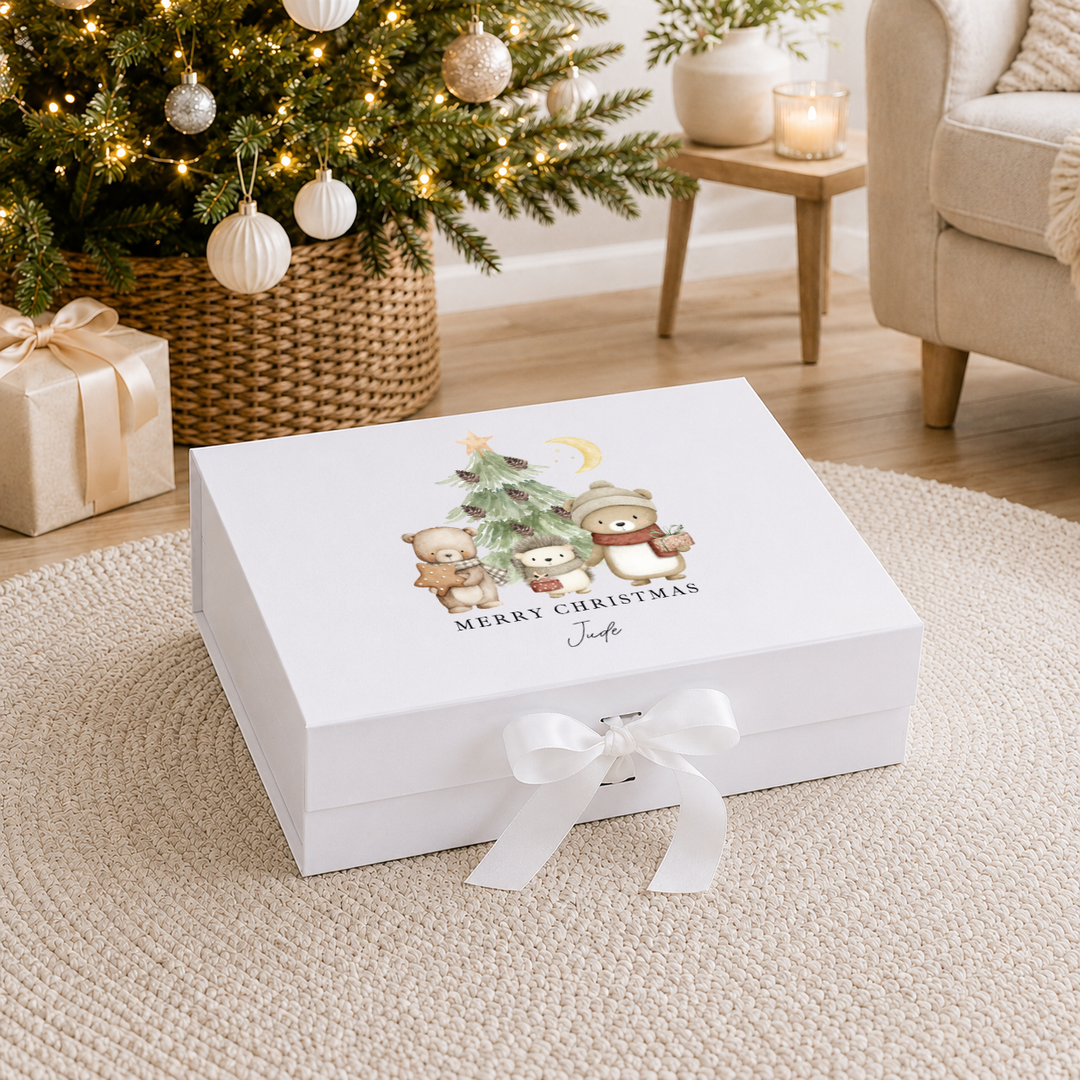 Personalised Woodland Animals Merry Christmas Eve Box