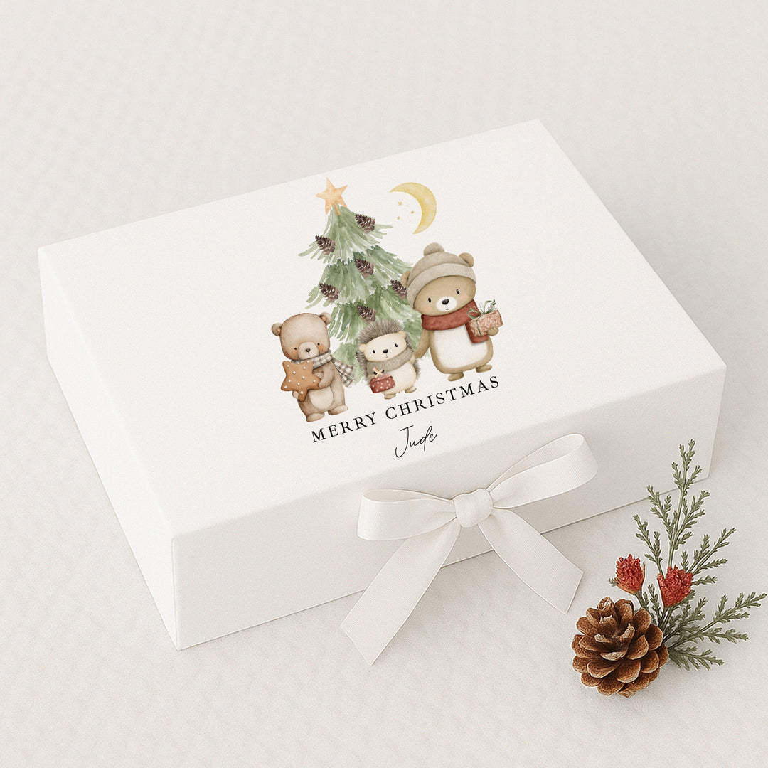 Personalised Woodland Animals Merry Christmas Eve Box