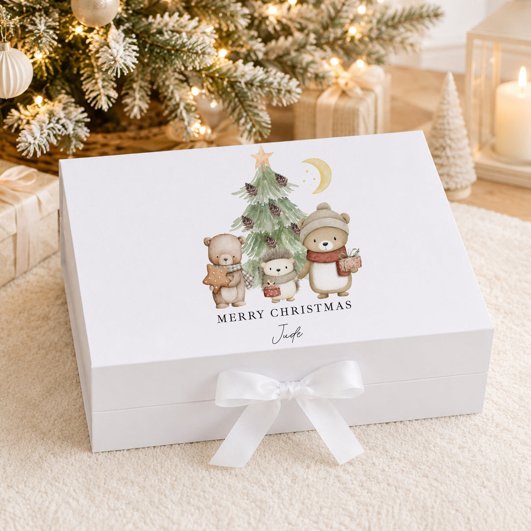 Personalised Woodland Animals Merry Christmas Eve Box