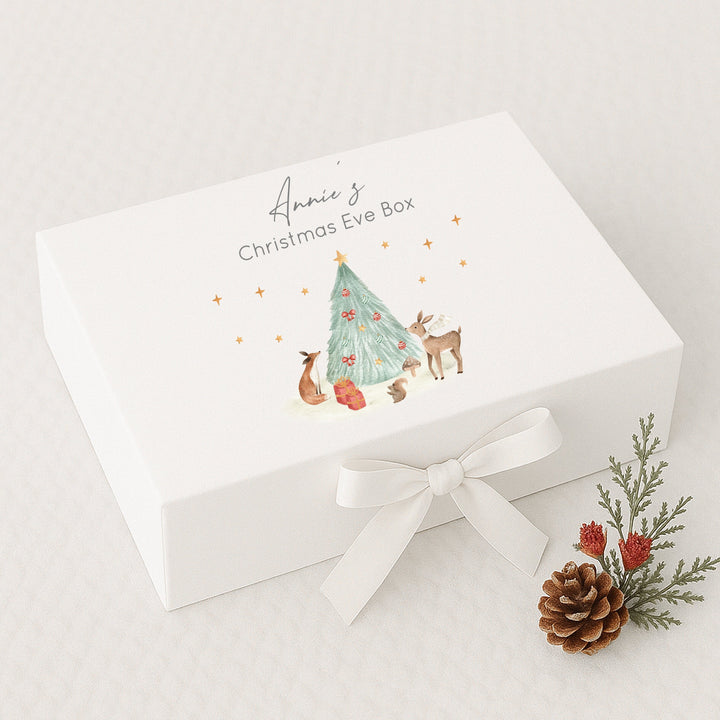 Personalised Woodland Animals Christmas Eve Box