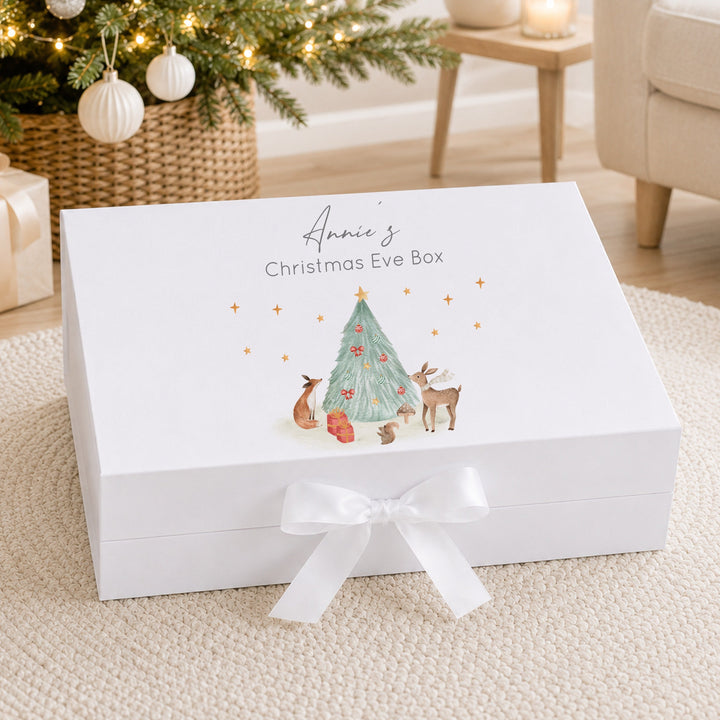 Personalised Woodland Animals Christmas Eve Box