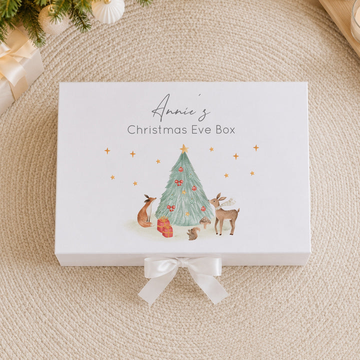 Personalised Woodland Animals Christmas Eve Box