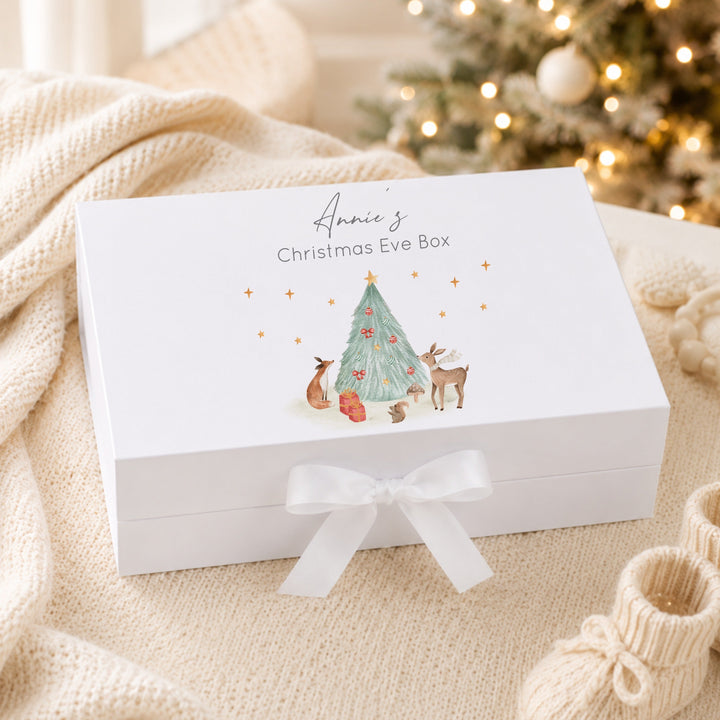 Personalised Woodland Animals Christmas Eve Box