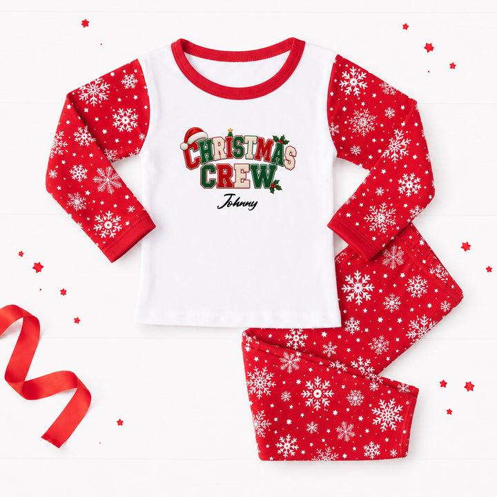 Personalised Christmas Crew Kids Christmas Pyjamas