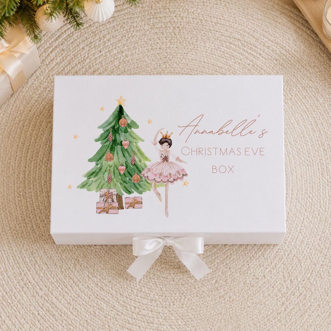 Personalised Pink Ballerina Christmas Eve Box