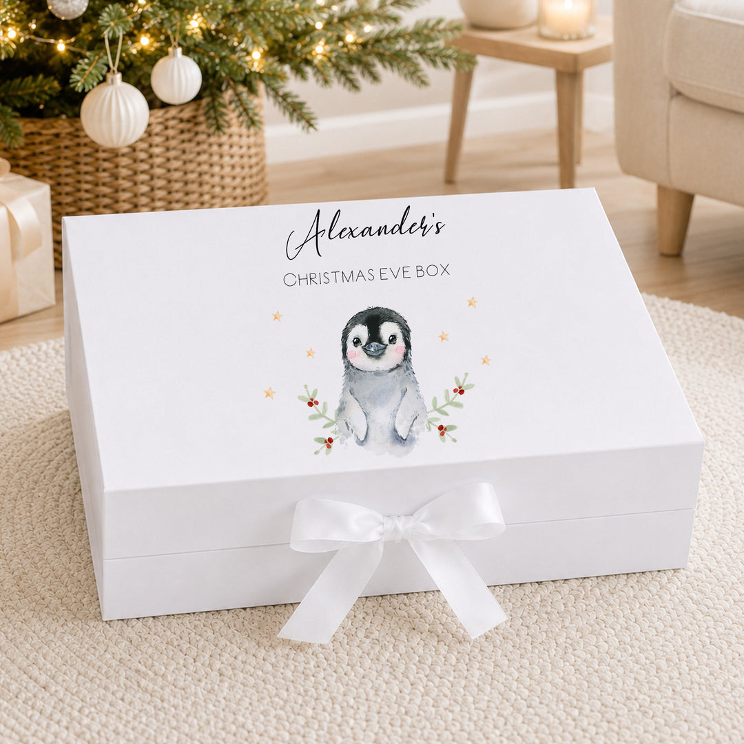 Personalised Penguin Christmas Eve Box