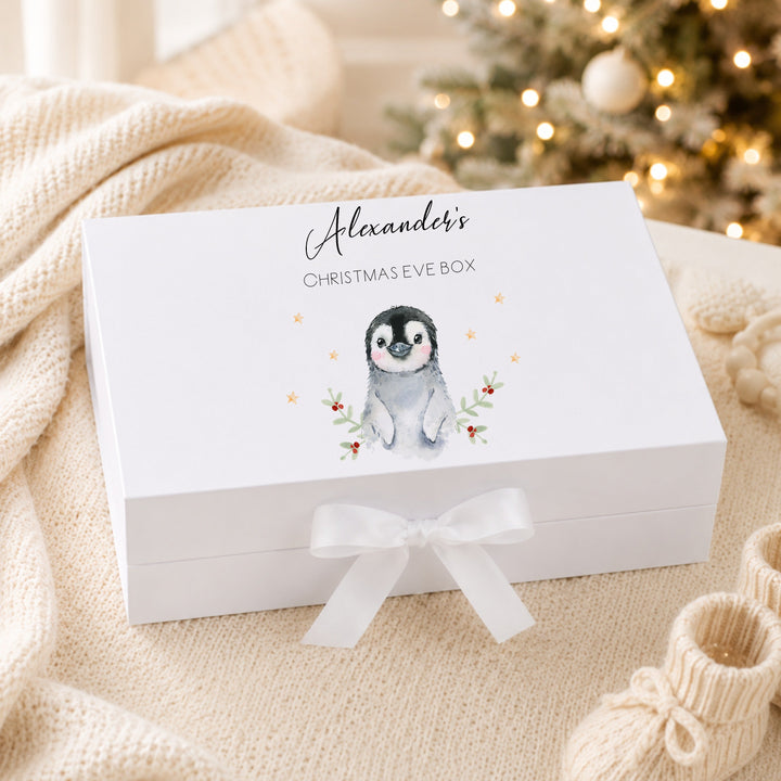 Personalised Penguin Christmas Eve Box
