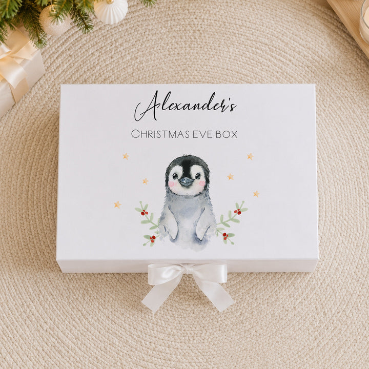 Personalised Penguin Christmas Eve Box