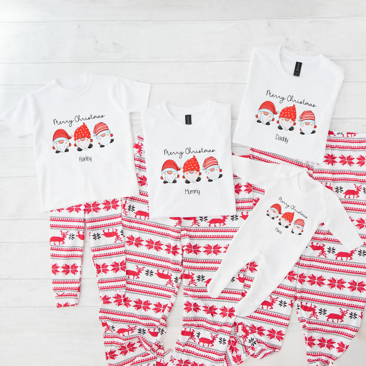 Personalised Gonk Family Matching Reindeer Christmas Pyjamas
