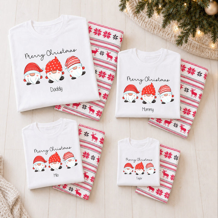 Personalised Gonk Family Matching Reindeer Christmas Pyjamas
