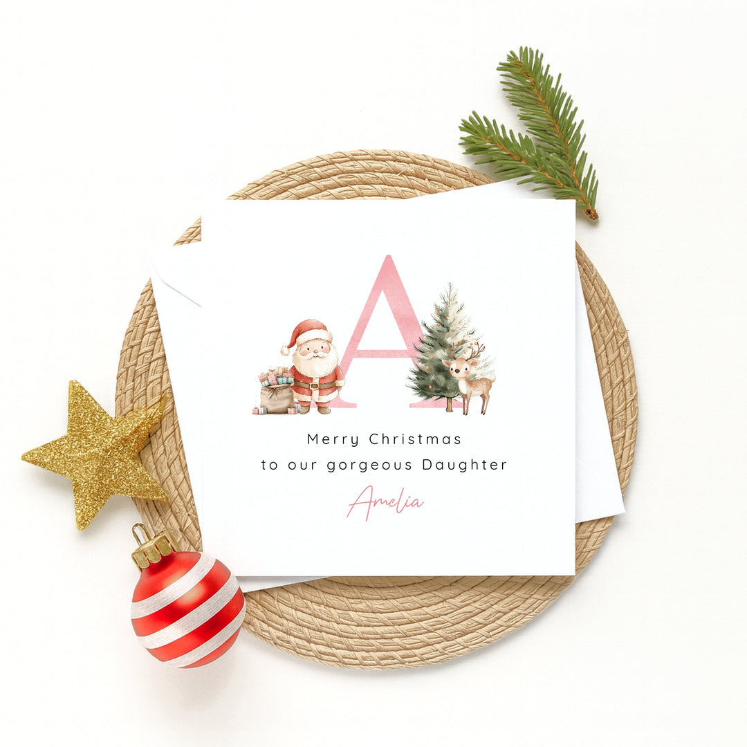 Personalised Christmas Initial Christmas Card