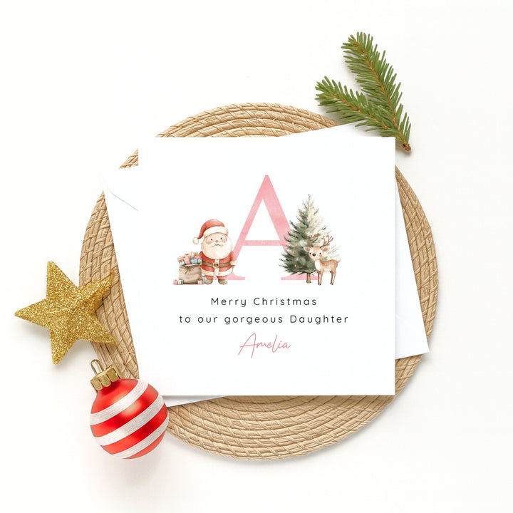 Personalised Christmas Initial Christmas Card