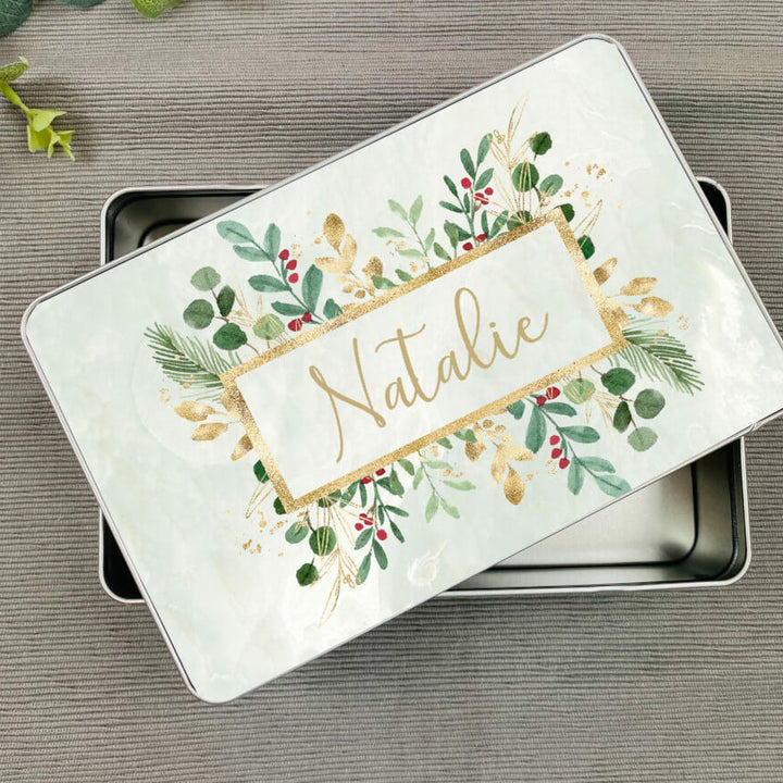 Personalised Christmas Treat Tin
