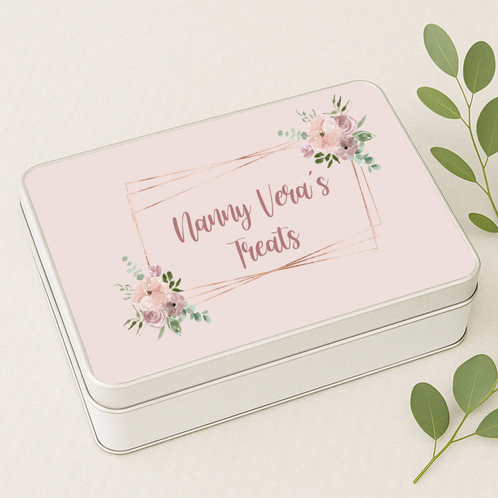 Personalised Dusky Pink Floral Nanny&