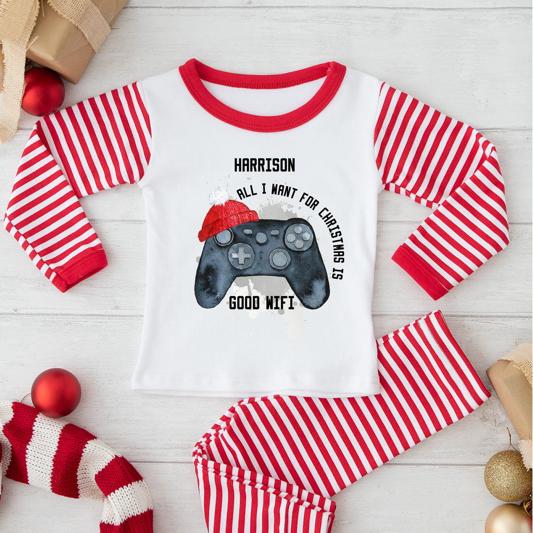 Personalised Christmas Gaming Pyjamas