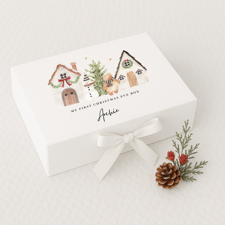 Personalised Christmas Village My First Christmas Eve Box
